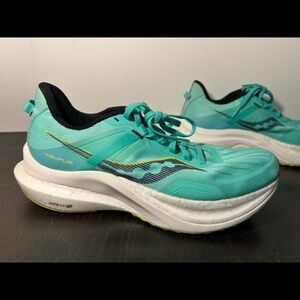 Saucony Tempus Running Shoes Sneakers Cool Mint/Acid Womans Size 10.5